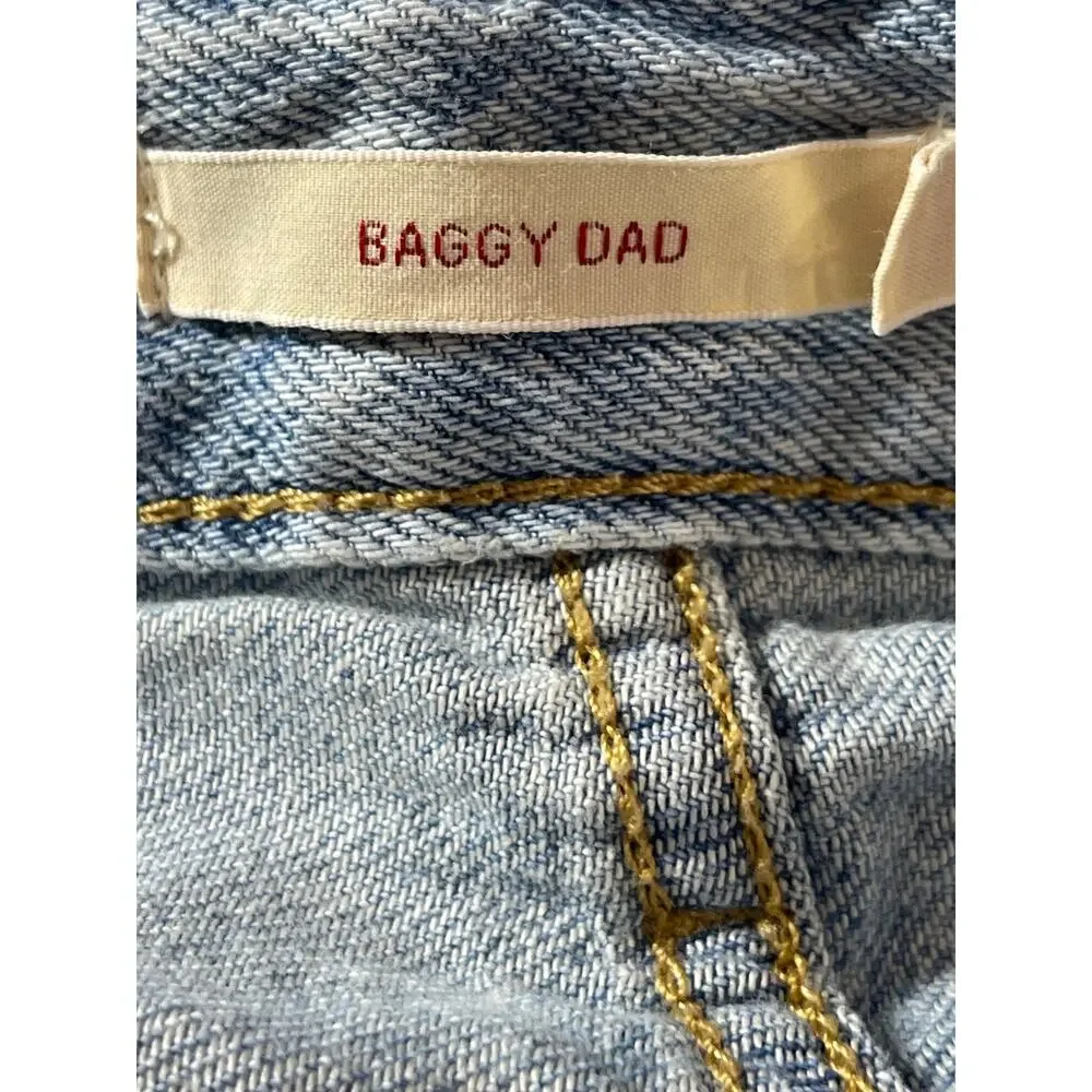 Levi's Baggy Dad Women's Blue High Rise Straight Wide Leg Denim Jeans Pants 31 - Picture 7 of 9